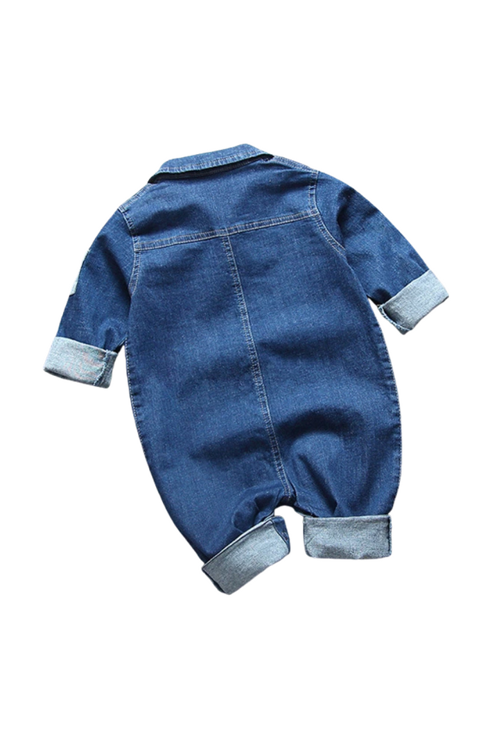 THE NOAH DENIM ROMPER